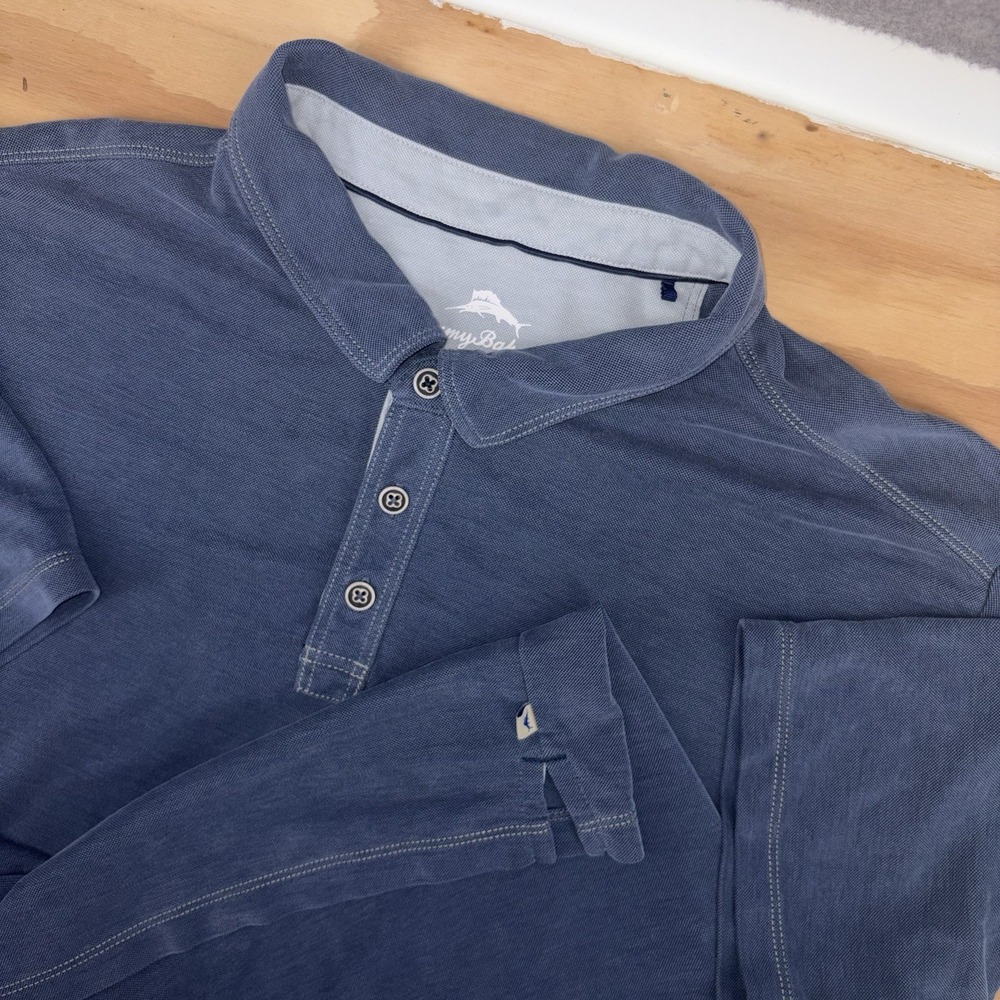 Tommy Bahama Shoreline Surf Blue Polo‎ Shirt XXL 2XL